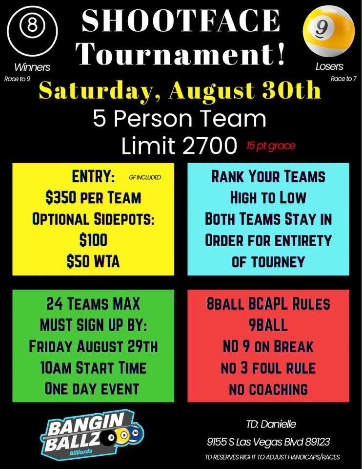 Tournament flyer / rules image